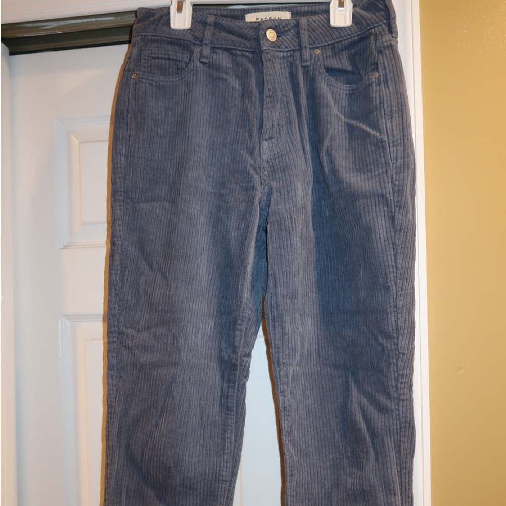 PacSun Blue Corduroy Straight Leg Pants